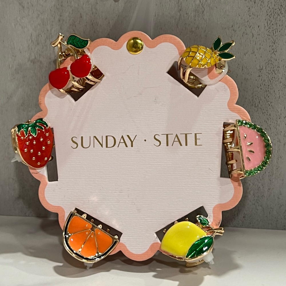 Sunday State Fruit Hair Clips